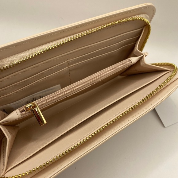 Aldo Pink Monogram Heart Shaped Cherry Zip Around Wallet Valentines Day NWT - Picture 6 of 6